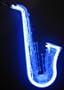 Neon Saxophone With A Stunning Blue Neon Light