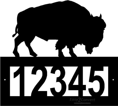 Custom Steel Buffalo Bison address sign