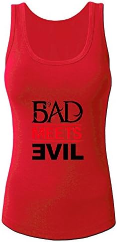 Bad meets evil logo women's Summer Tank Tops Red Small