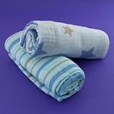 Stars and Stripes BOY - 2 Pack, Organic Muslin... by Bambino Land