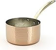Kuprum Hand Hammered Natural Solid Copper Sauce Pot, Caramel, Soup, Boil, Saucepan 1.2 quart