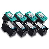 HP 96 C8767WN & HP 97 C9363WN Compatible Remanufactured Combo Pack - 4 Black & 4 Color Ink Cartridges