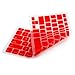 HDE Ultra Thin Silicone Rubber Keyboard Skin Cover for Macbook Pro Non Retina 13/15/17 (Red)