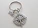 Good Luck on the Path Ahead of You Open Metal Compass Keychain with 2024