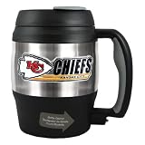 NFL Kansas City Chiefs 52-Ounce Stainless Steel Macho Travel Mug with Bottle Opener