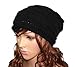 JOVANA Unisex Women Men Winter Warm Ski Knitted Crochet Baggy Beanie Hat Cap Beret (Black)
