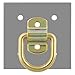 CURT 83740 3 x 3-Inch Surface-Mounted Trailer D-Ring Tie Down Anchor, 11,000 lbs Break Strength, Yellow Zinc