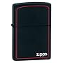 Zippo - Black Matte, Zippo Logo & Border