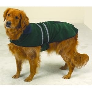 Green Fleece Reflective Dog Jacket