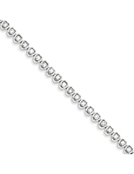 Genuine .925 Sterling Silver Rhodium Plated Diamond Bracelet 10.5 Grams . 100% Satisfaction Guaranteed.