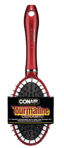 Conair Tourmaline Nylon Cushion Brush, Red Conair Tourmaline Nylon Cushion Brush, Red