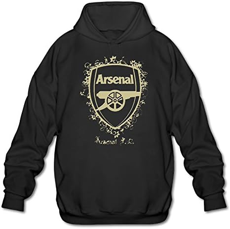 RORTTB Soccer Arsenal Men's Cotton Hooded Sweatshirt Black