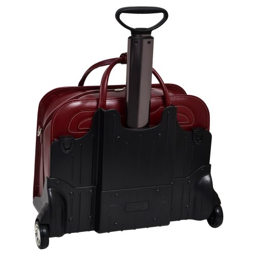 McKleinUSA WILLOWBROOK 94986 Red Detachable-Wheeled Ladies' Briefcase
