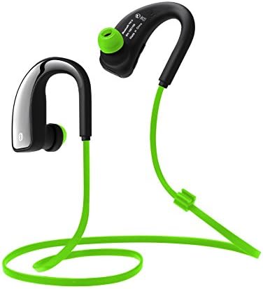 CHANDRAL Bluetooth Wireless Headsets, Anti-drop Design, the Latest CVC Noise-cancelling Technology + Metal Earbuds, Universal Device Compatibility (Green & Black)