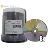 Buy 100 Taiyo Yuden JVC 8X DVD-R 4.7GB Silver Thermal Lacquer  by Taiyo Yuden