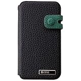 Zenus iPhone4/4S ケースMasstige Italian PU Color Edge Diary Series カードケース付き リアルブラック Z423i4S
