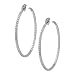 Sterling Silver CZ Hoop Earrings
