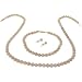 Jewelry : 14k Yellow Gold 5-5.5mm Pink Freshwater Cultured Pearl Necklace, Bracelet and Stud Earring Set