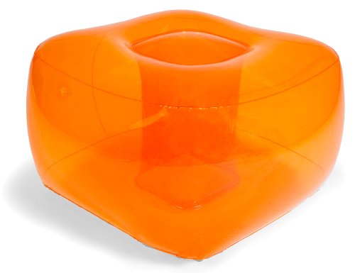 Bubble Inflatables Inflatable Ottoman, Tangerine Orange