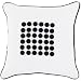 Set Of 2 Button Pillows 18"x18" White/black