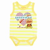 ロンパース 袖なし アンパンマン プリント ノースリーブ ロンパス イエロー 90
