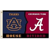NCAA Alabama - Auburn 3-by-5 Foot Flag with Grommets - Rivalry House Divided