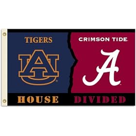 NCAA Alabama - Auburn 3-by-5 Foot Flag with Grommets - Rivalry House Divided