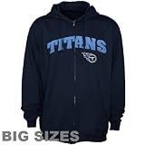 NFL Tennessee Titans Big Sizes Full-Zip Hoodie - Navy Blue (6X)