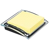 Post-it® Notes Dispenser, Pad, 4 Inches x 4 Inches, Black with Clear Top, Includes One Original Pad