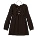 Girls' YES Long-Sleeve Sweater Dress - Chocolate
