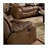 Rodeo Bonded Leather Rocker Recliner in Coffee