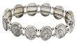 Stretchy Adjustable Bracelet - Black and White Images of Jesus and Other Religious Icons - 6 to 7.5 in.