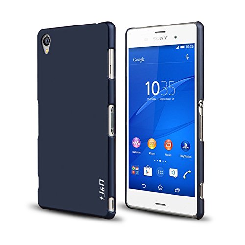 Sony Xperia Z3 Case, J&D [Slim Fit] Sony Xperia Z3 Case [Ultra Slim] [Matte] Protective Premium Case - Slim Case for Sony Xperia Z3 (Not Compatible with Verizon Sony Xperia Z3v) (Slim Blue)