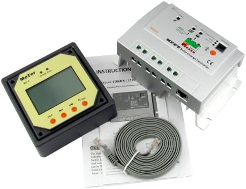 10a Mppt Solar Charger Controller Regulator Tracer 1210rn 100v Input Wt-5 Meter