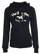 Hollister Women,s Hoodie Surf Comp Navy Blue