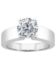 0.80 Ct Round H/I I1 Diamond 14K White Gold Ring