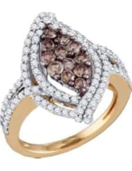 1.58ctw Brown Diamond Fashion Ring 10K Rose Gold