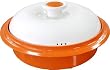 Microhearth 1-1/2-Quart Covered Nonstick 4-Piece Everyday Pan Set with Steam Pan and Muffin Pan, Orange