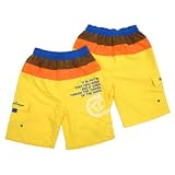 男の子キッズ[BossPerson(ボスパーソン)]水辺でも目立つ切替配色サーフパンツ◇黄-120