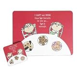 'Charlie & Lola' Cork-Backed Placemat & Coaster Set - "I Can'T Eat More Than...