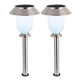 Westinghouse Solar Lighting 334712-41 Europa III 2 Piece Solar Light Set in Stainless Steel