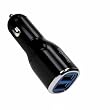 PowerGen 2.1Amps / 10W Dual USB Car charger Designed for Apple and Android Devices - Black
