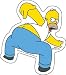 The Simpsons - Homer Butt - Sticker / Decal