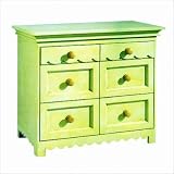 Scallop Double Dresser Finish: Natural Wood
