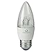 Green Creative 97824 B11 LED Filament Bulb, 2700K (Warm White), Dimmable, 5.5W, 500 lm, Energy Star, Omni