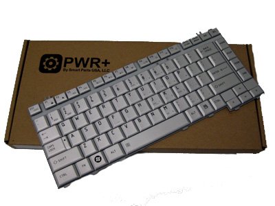 Pwr+ Laptop Keyboard for Toshiba Satellite A200 A205 A215 L200 L205 L300d M200 M205 M300 ; Satellite Pro L300 ; Toshiba Equium A200 ; P/n Mp-06863us-6983 (Silver)