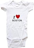 I LOVE BOSTON - BOSTON BABY - City Series - White, Blue or Pink Onesie / Baby T-shirt