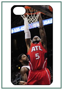 Josh J Smith Atlanta Hawks NBA Star Player iPhone 4 iPhone4 Black Designer Hard Case Cover Protector Bumper