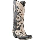 Lucchese Women's Handcrafted 1883 Studded Scarlette Cowgirl Boot Snip Toe Black US