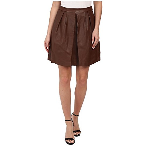 マイケルコース ボトムス スカート Leather Pleat Skirt Luggage [並行輸入品]